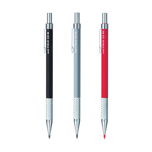 Uni FiELD 2H/HB/Red 2.0 mm Construction Mechanical Drafting Pencils (Pack of 3)