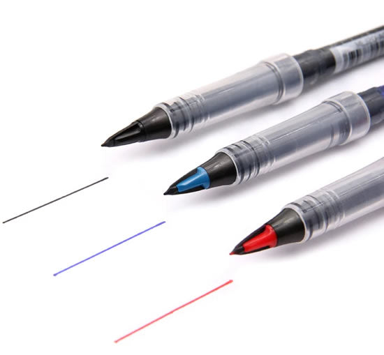 Pentel Tradio Pulaman Black, Blue, Red Fountain Pen Refills (Pack of 3)