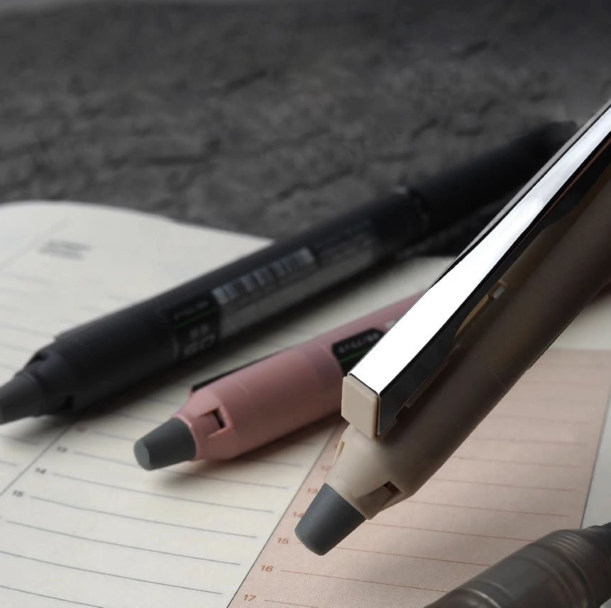 Pilot FriXion Ball Knock Zone 0.5mm Erasable Black Ink Ballpoint Pen (Pack of 5)