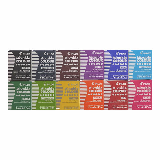 Pilot Mixable COLOUR Assorted Colors Parallel Pen Refills (12 packs)