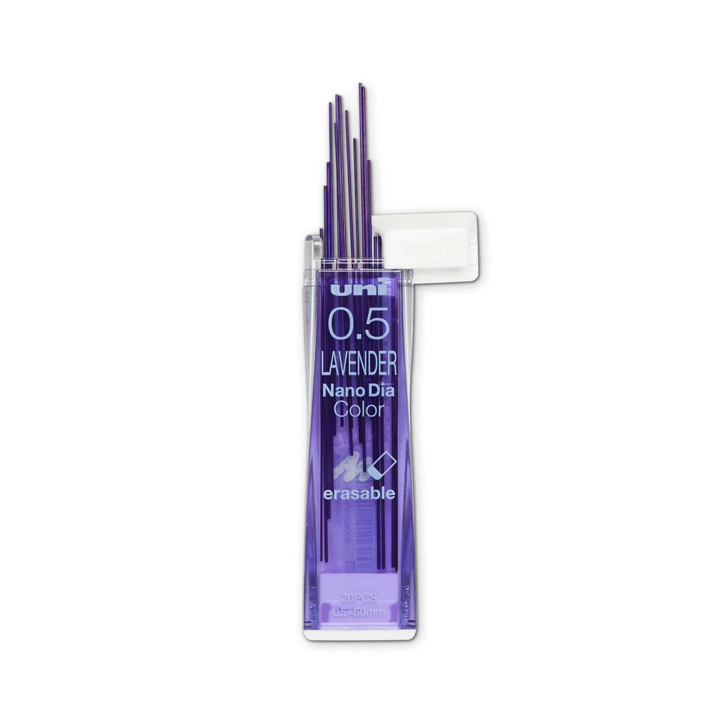 Uni Nano Dia Color 0.5mm Erasable Refill Leads (20pcs per tube)