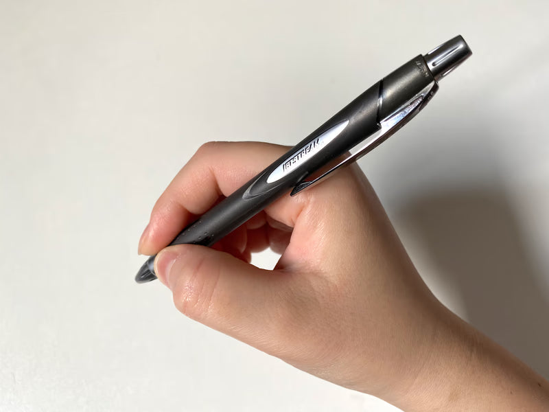 Uni JETSTREAM Rubber Body 0.7mm Black Ink Ballpoint Pens (Pack of 3)