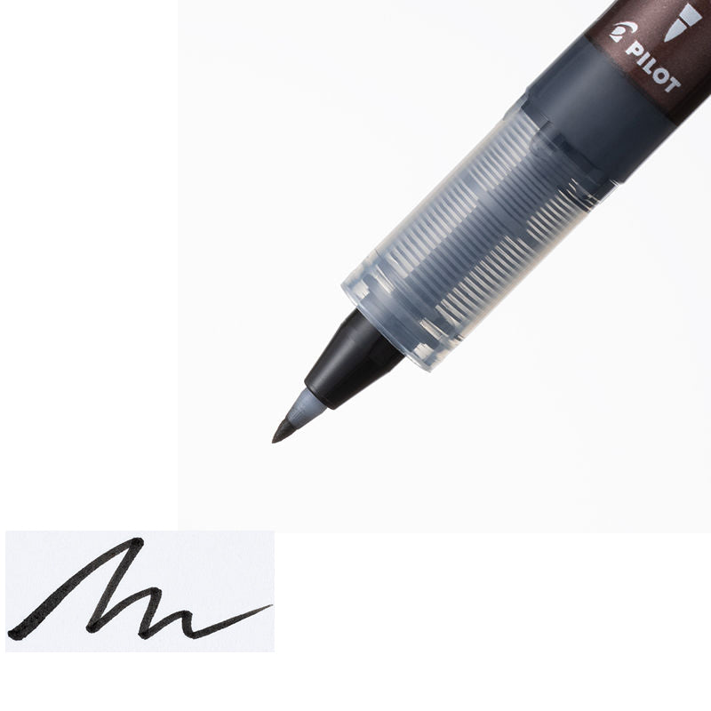 Pilot Shunpitsu Pocket Double-Sided Brush Pen, Medium Soft & Fine Hard Tip