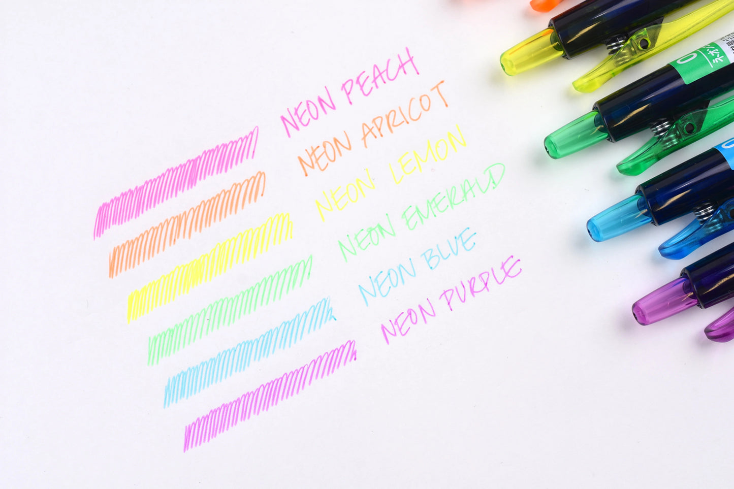 Pilot Juice Neon Colour 0.5mm 6-Color Retractable Gel Ink Pen Set