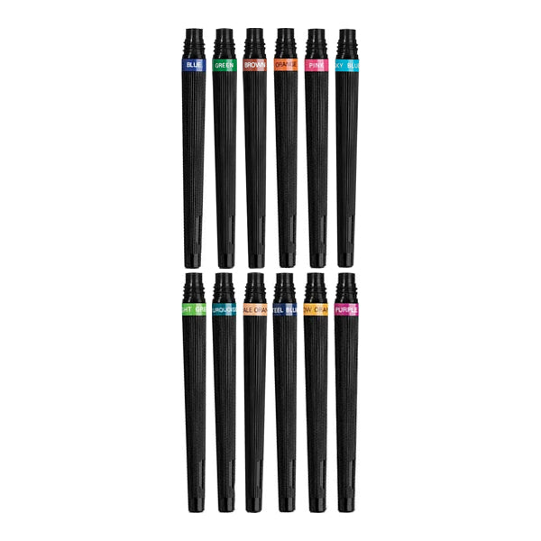 Pentel Arts XGFL Calligraphy Fude Colour Brush Refill (12 Colours)