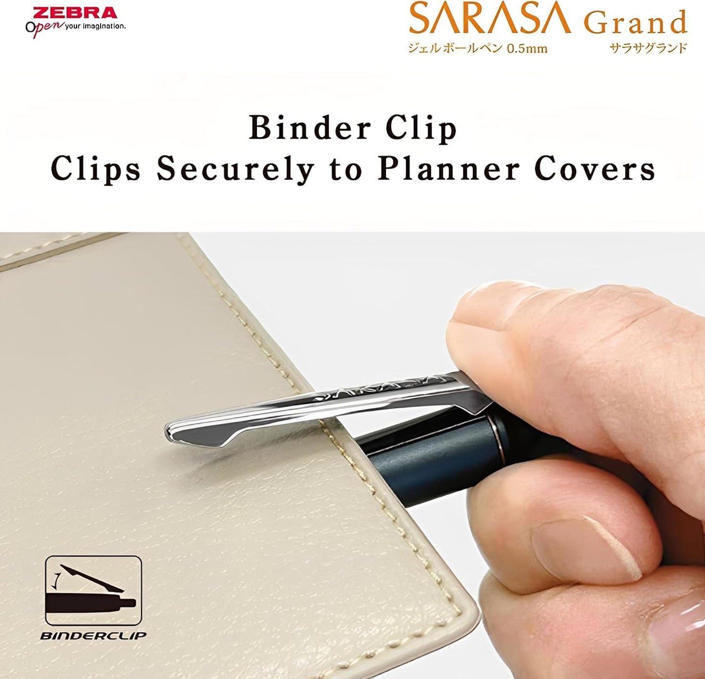 Zebra SARASA Grand 0.5mm Water-Based Waterproof Black Gel Ink Rollerball Pen