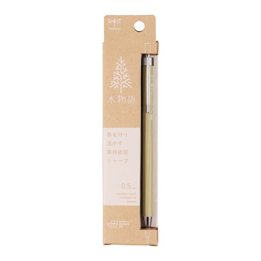 Tombow KIMONOGATARI 0.5mm Wood-Grained Hexagonal Barrel Mechanical Pencil
