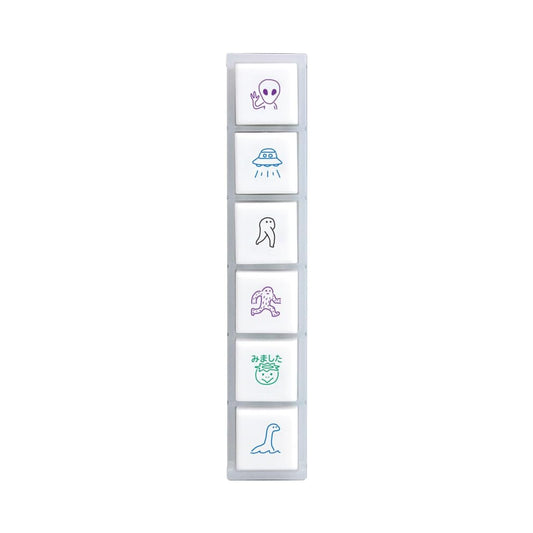 KODOMO NO KAO Pochitto6 Push-Button Self-inking Stamp