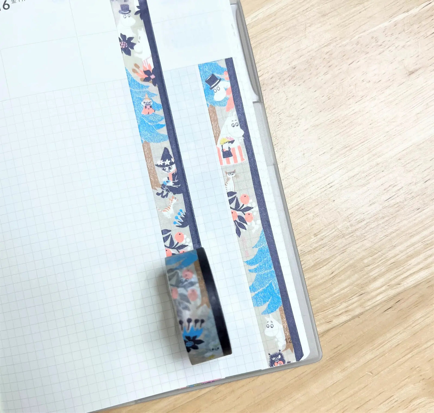 World Craft Moomin Characters Japanese Washi Masking Tape, 15mm x 5m