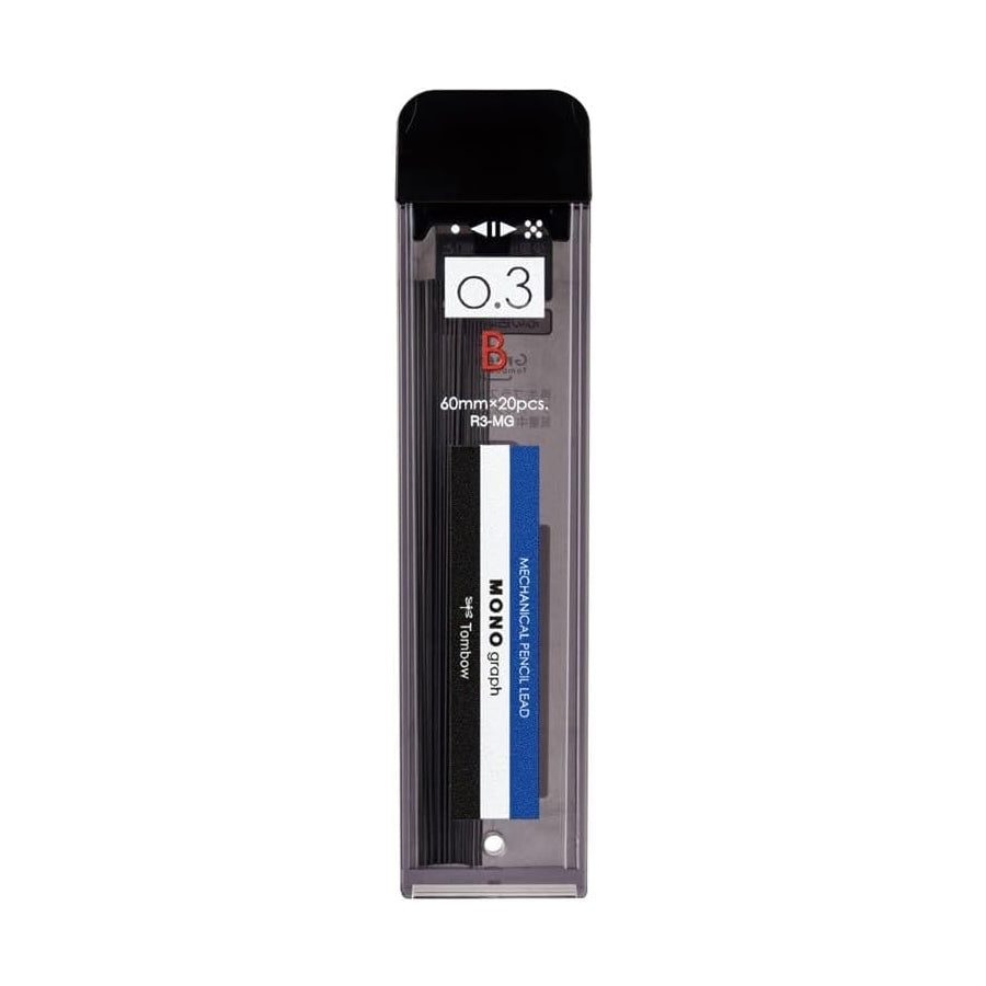 Tombow MONO graph MG 0.3mm B Refill Leads (20 leads per tube)