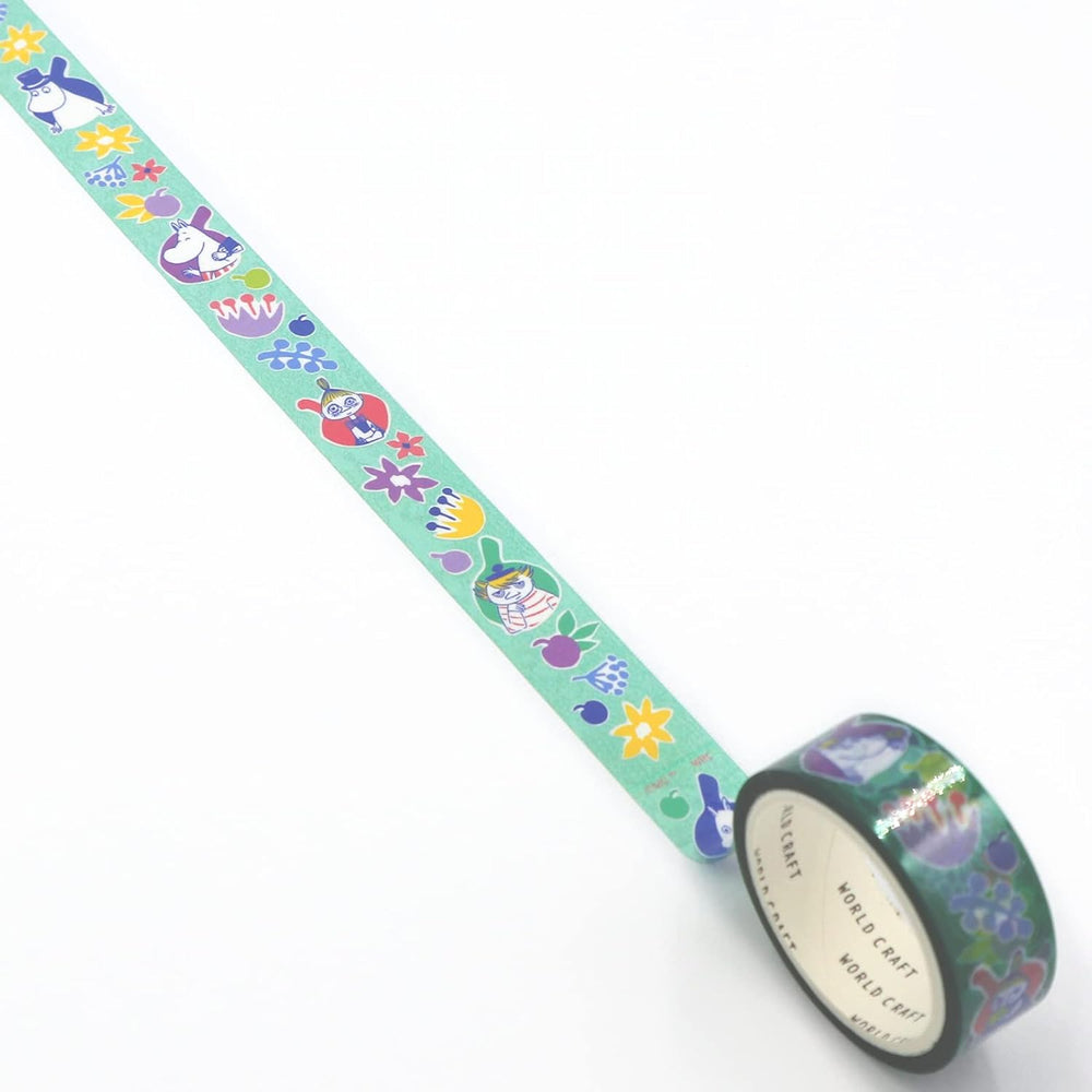 World Craft Moomin Characters Clear Film Masking Tape, 15mm x 5m