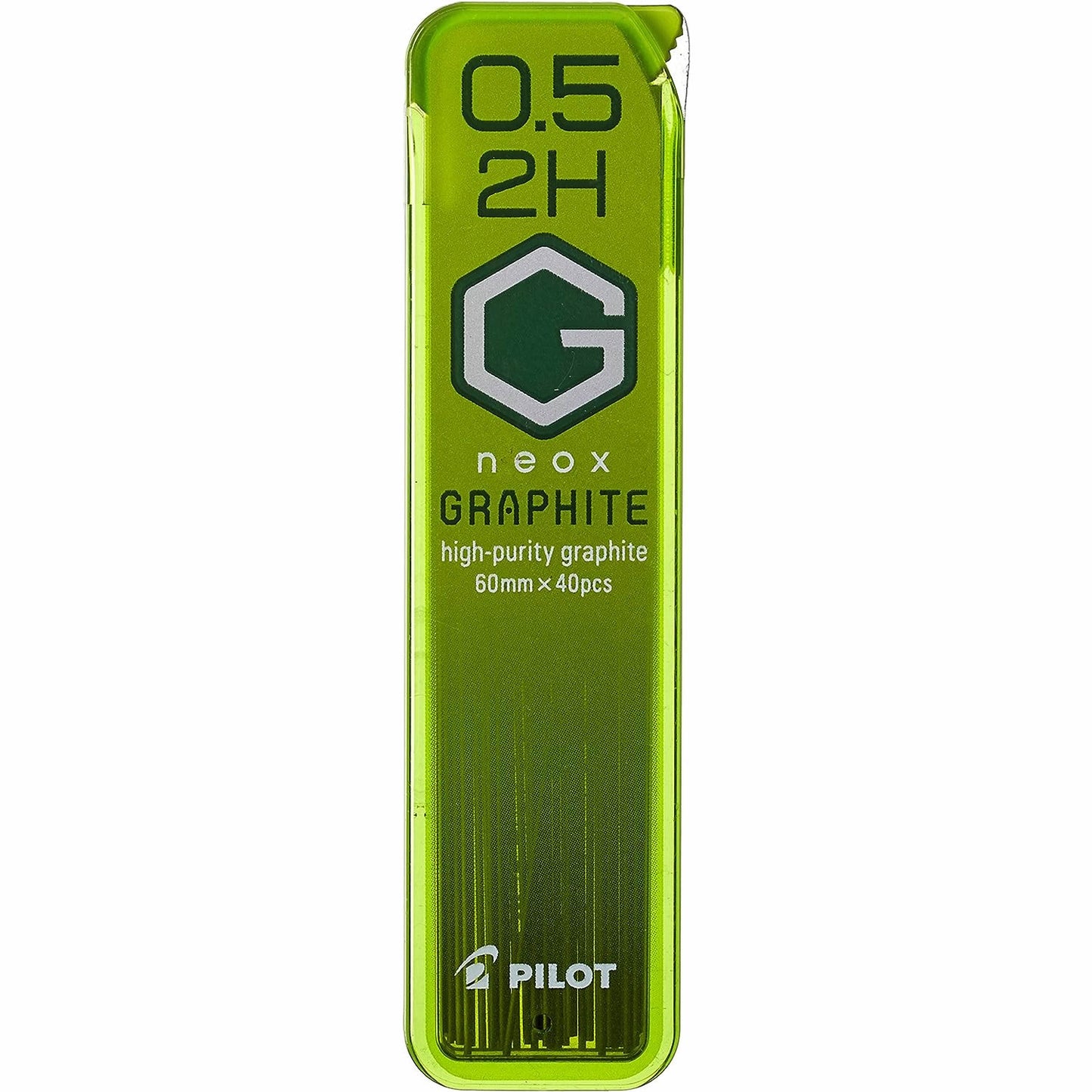 Pilot neox GRAPHITE 0.5mm 2H High-Purity Refill Leads (40pcs per tube)