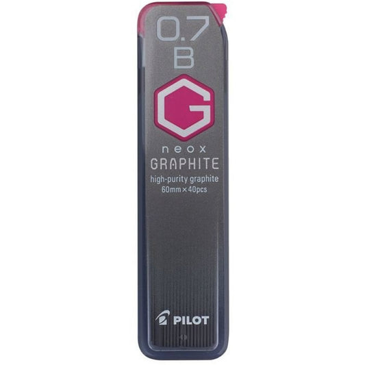 Pilot neox GRAPHITE 0.7mm B Graphite Refill Leads (40pcs per tube)