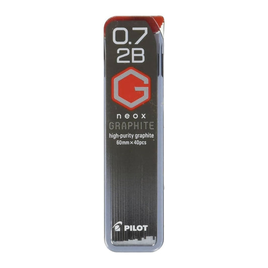 Pilot Pilot neox GRAPHITE 0.7mm 2B High-Purity Refill Leads (40pcs per tube)