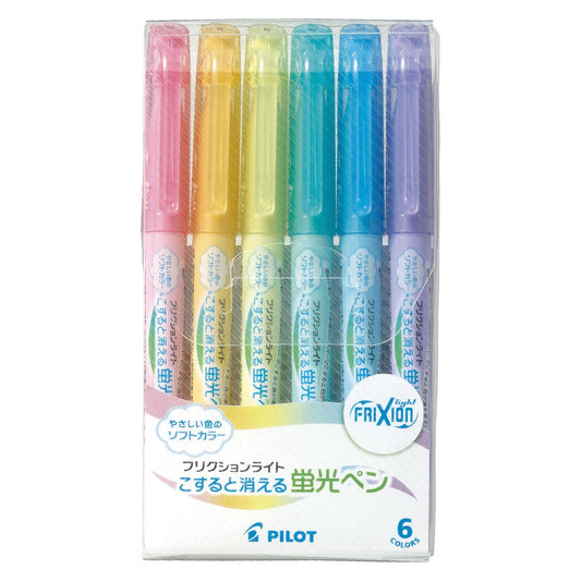 Pilot Frixion Light Erasable 6-Colour Highlighter Set