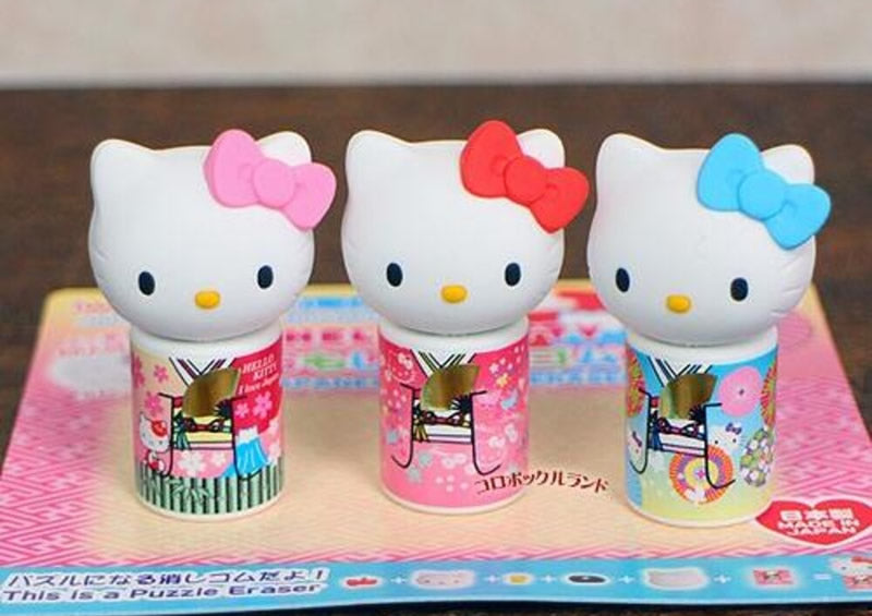 Iwako Figure Style Puzzle Erasers (Pack of 3), nonPVC, Lead Free