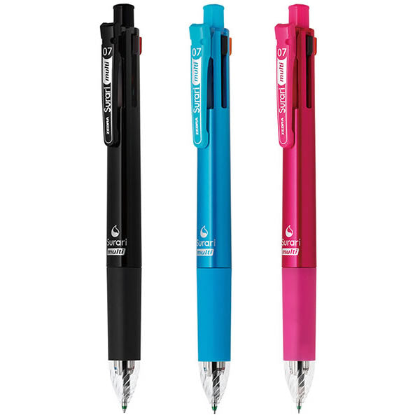 Zebra Surari Multi 4+1 0.7mm Multifunctional Pens (Pack of 3)