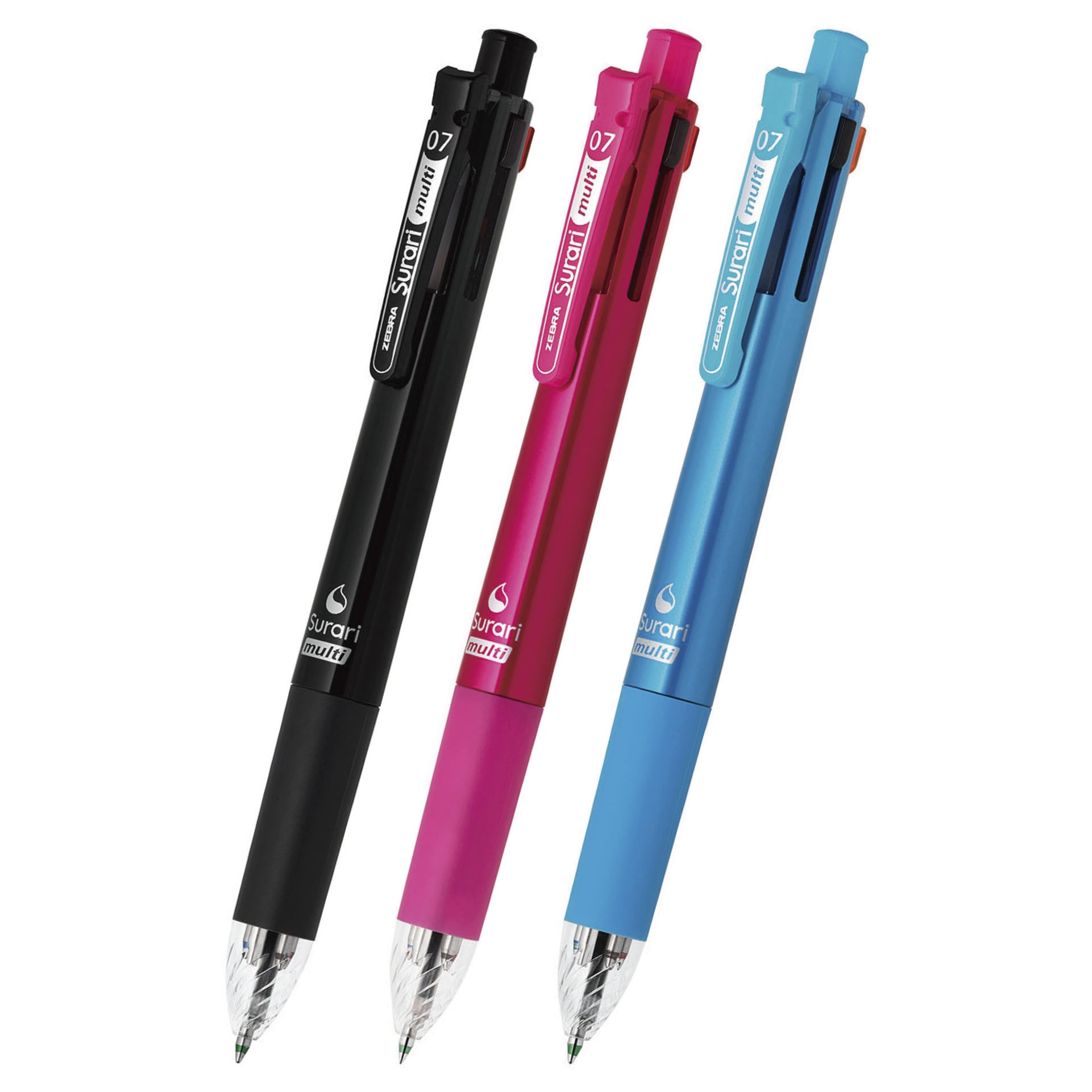 Zebra Surari Multi 4+1 0.7mm Multifunctional Pens (Pack of 3)