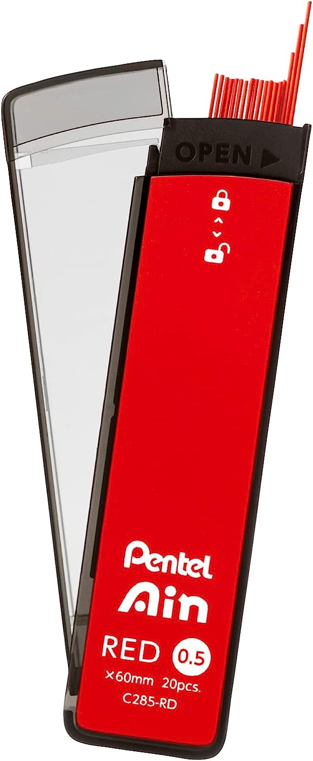 Pentel Ain -RD 0.5mm Refill Leads (20 leads per tube)