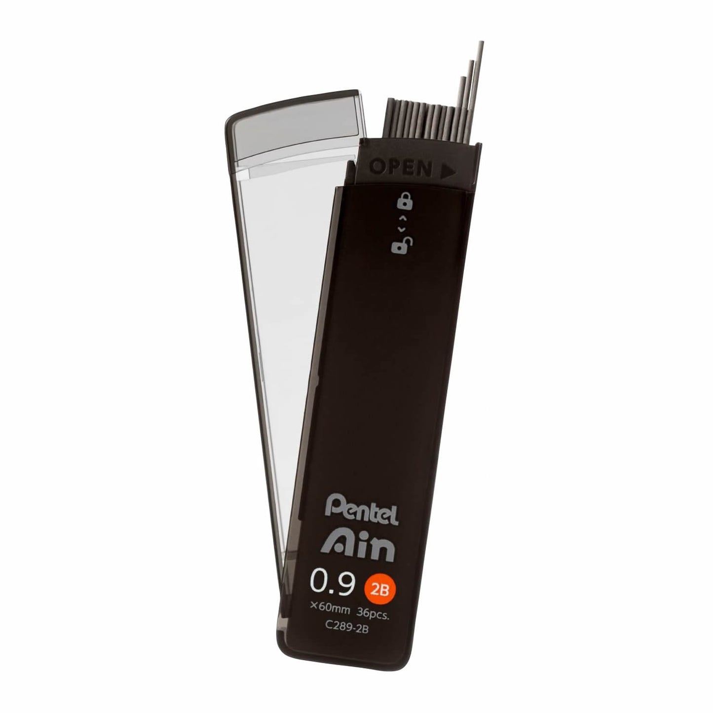 Pentel Ain -2B 0.9mm Refill Leads (36 leads per tube)