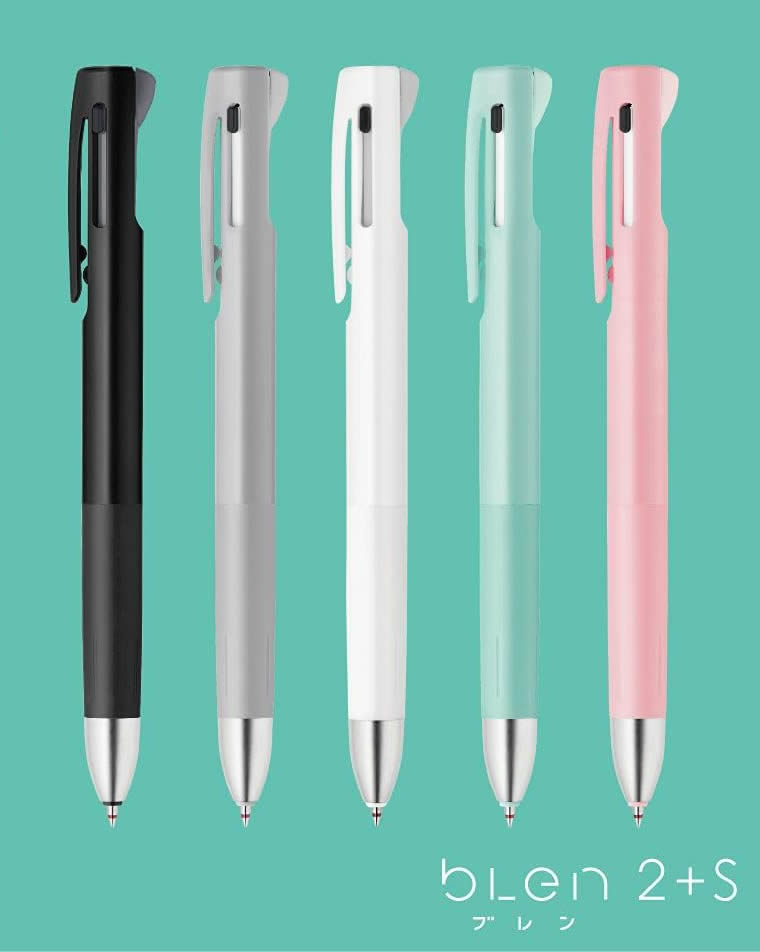 Zebra bLen 2+S 0.7mm Retractable Multifunctional Pens (Pack of 5)
