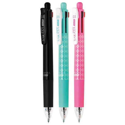 Zebra SARASA multi 4+1 0.5mm Multifunctional Pens (Pack of 3)