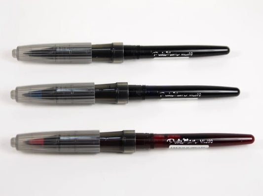 Pentel Tradio Pulaman Black, Blue, Red Fountain Pen Refills (Pack of 3)