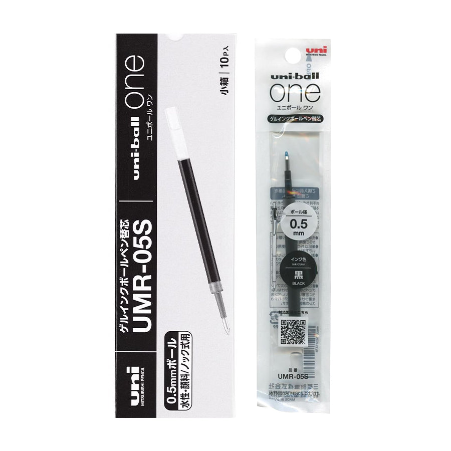 Uni One 0.5mm Gel Ink Ballpoint Pen Refills (Pack of 10)