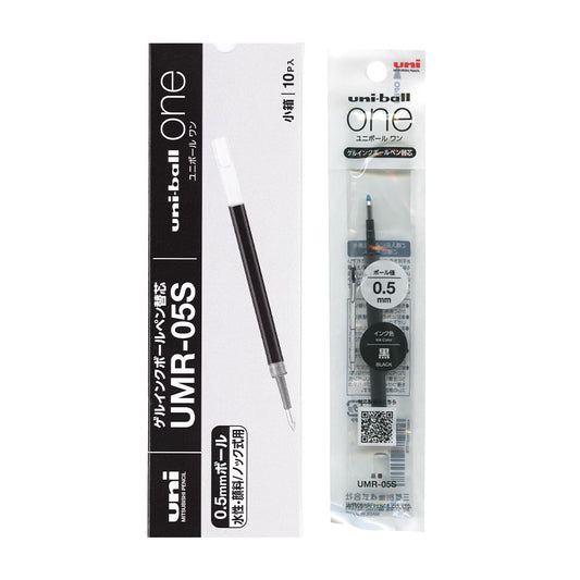 Uni One 0.5mm Gel Ink Ballpoint Pen Refills (Pack of 10)