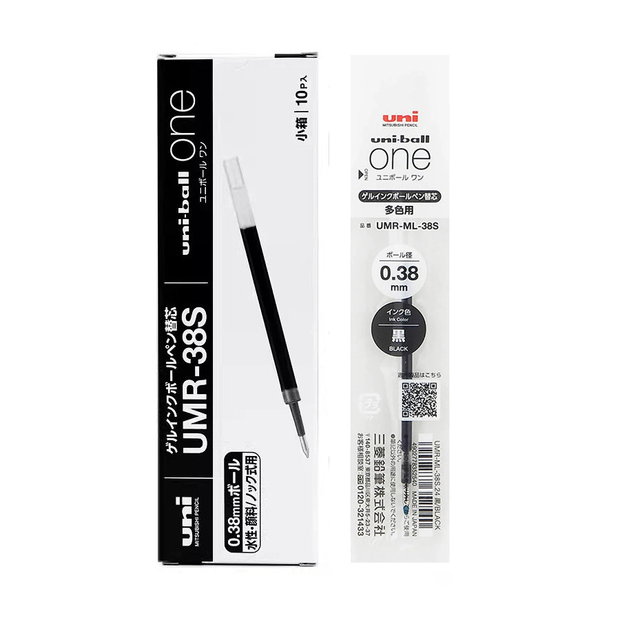Uni One 0.38mm Gel Ink Ballpoint Pen Refills (Pack of 10)