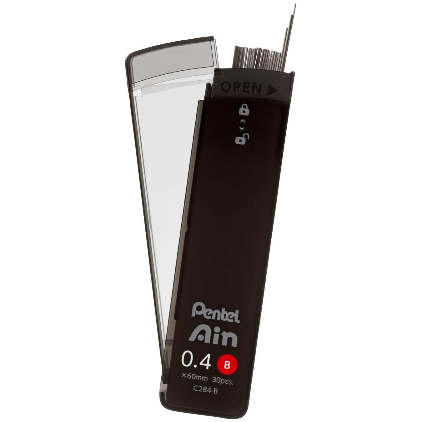 Pentel Ain -B 0.4mm Refill Leads (30 leads per tube)