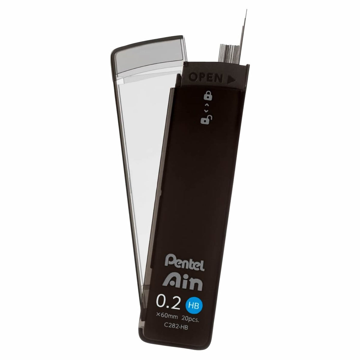 Pentel Ain -HB 0.2mm Refill Leads (20 leads per tube)