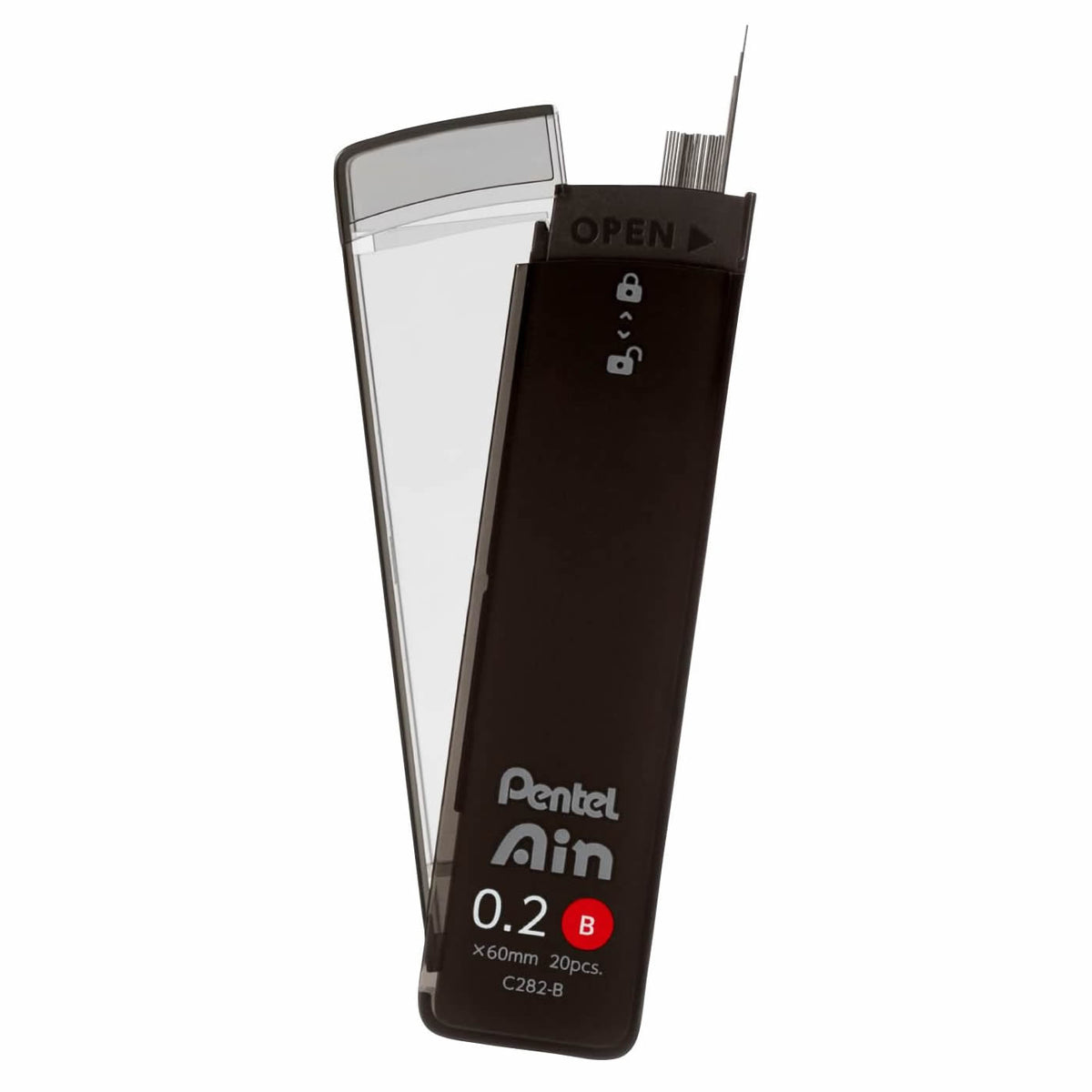 Pentel Ain -B 0.2mm Refill Leads (20 leads per tube)