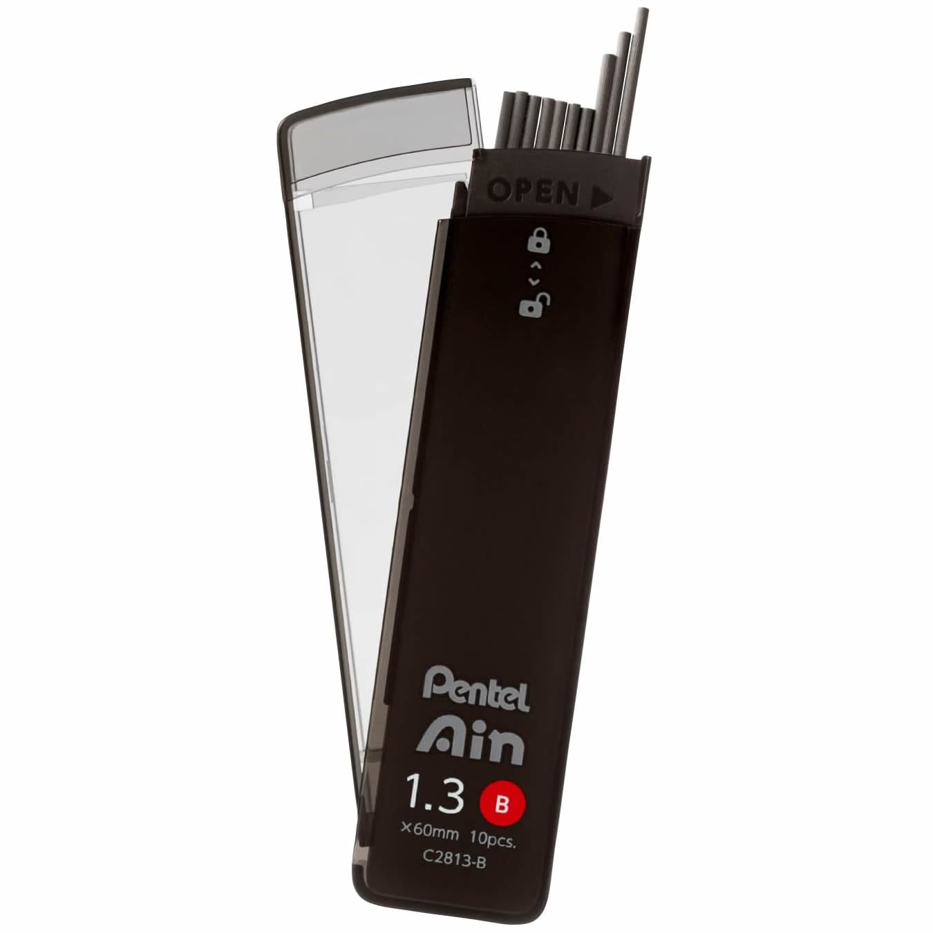 Pentel Ain -B 1.3mm Refill Leads (10 leads per tube)