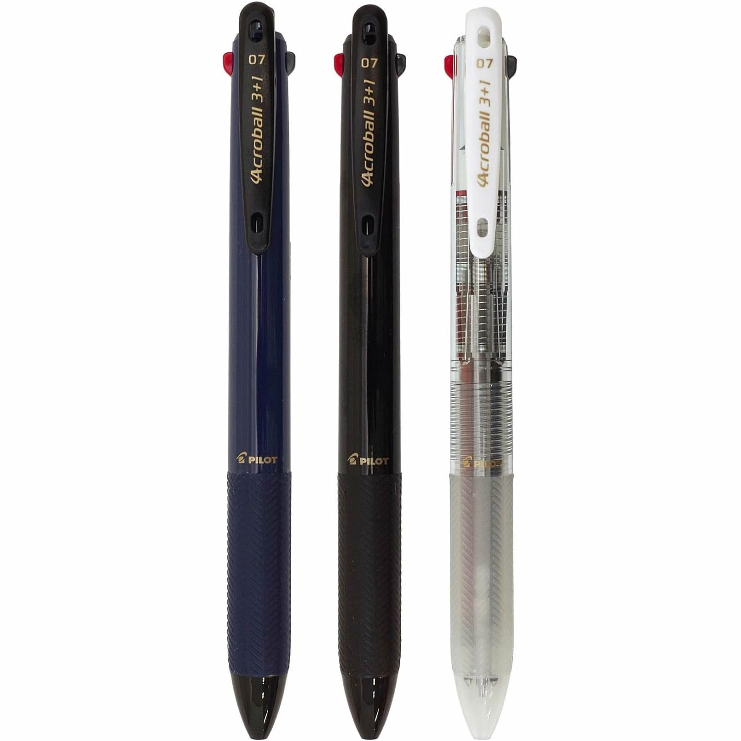 Pilot Acroball 3+1 0.7mm Multifunctional Pens (Pack of 3)