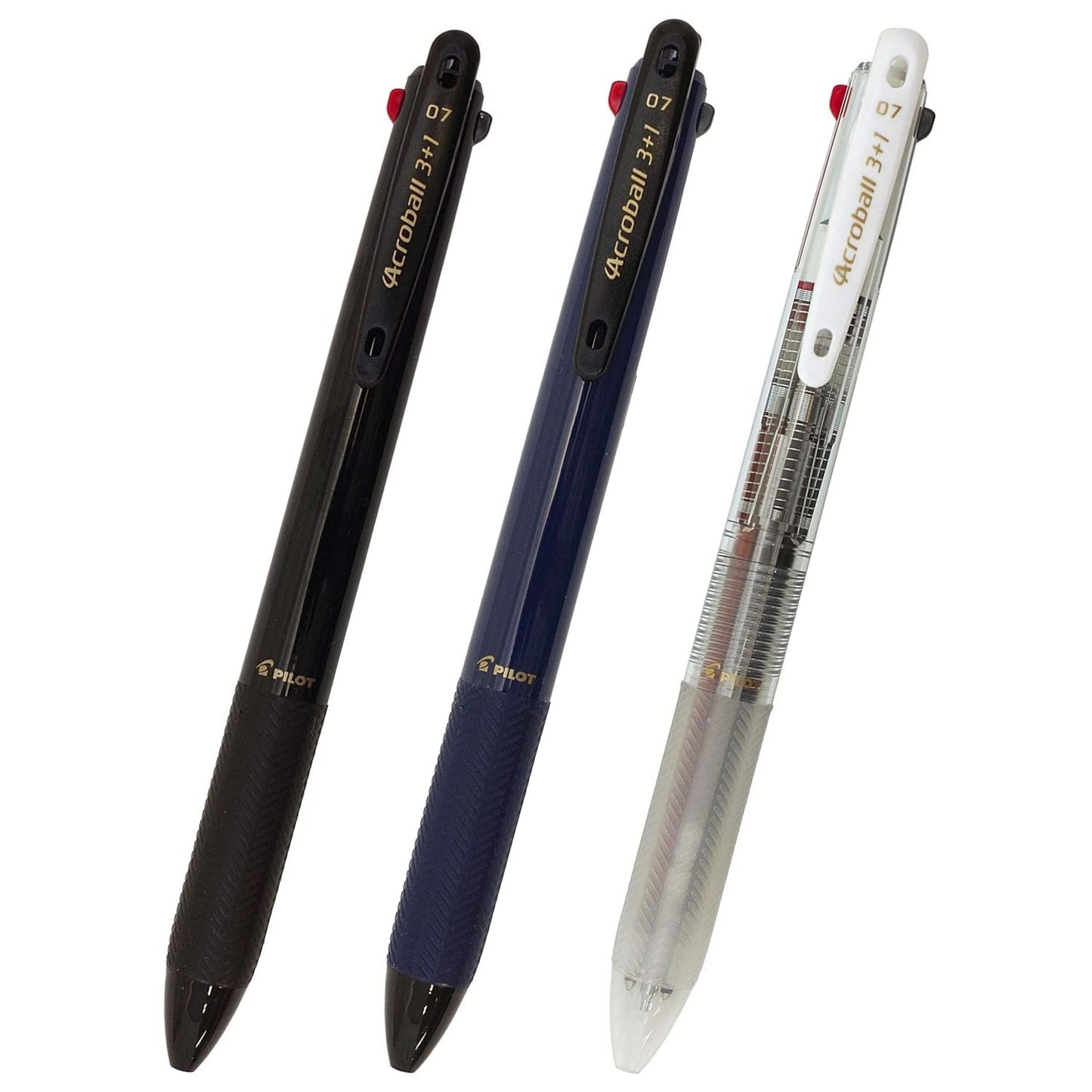 Pilot Acroball 3+1 0.7mm Multifunctional Pens (Pack of 3)