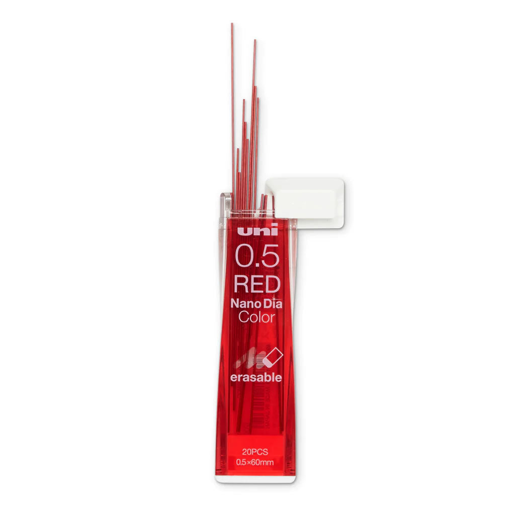 Uni Nano Dia Color 0.5mm Erasable Refill Leads (20pcs per tube)
