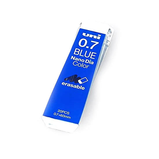 Uni Nano Dia Color 0.7mm Erasable Refill Leads (20pcs per tube)