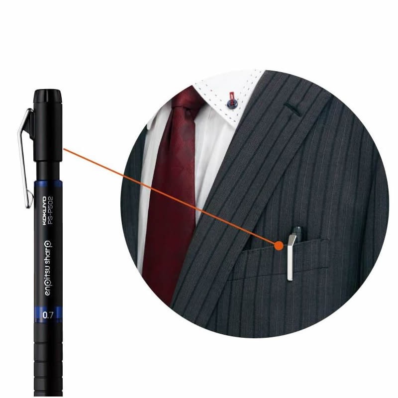 Kokuyo enpitsu Sharp Type MX 0.7mm Mechanical Pencil, Metal Hexagonal Grip