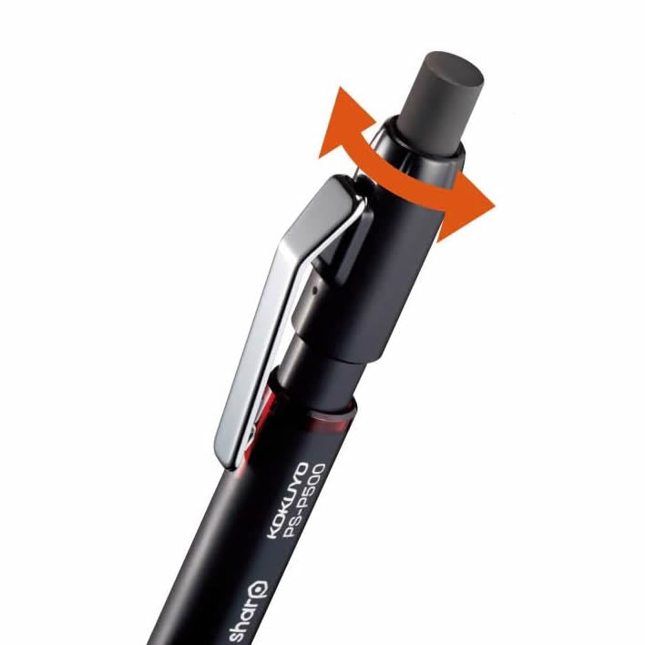 Kokuyo enpitsu Sharp Type MX 0.9mm Mechanical Pencil, Metal Hexagonal Grip