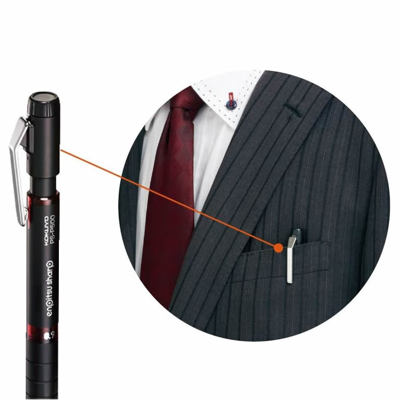 Kokuyo enpitsu Sharp Type MX 0.9mm Mechanical Pencil, Metal Hexagonal Grip