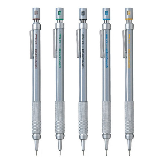 Pentel GRAPHGEAR 0.3mm, 0.4mm, 0.5mm, 0.7mm, 0.9mm Mechanical Pencil (Pack of 5)