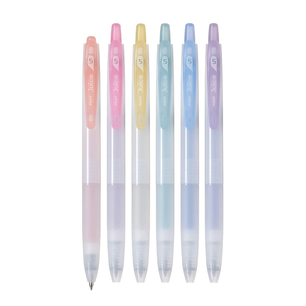 Pilot Juice Dull Colour 0.5mm 6-Color Retractable Gel Ink Pen Set