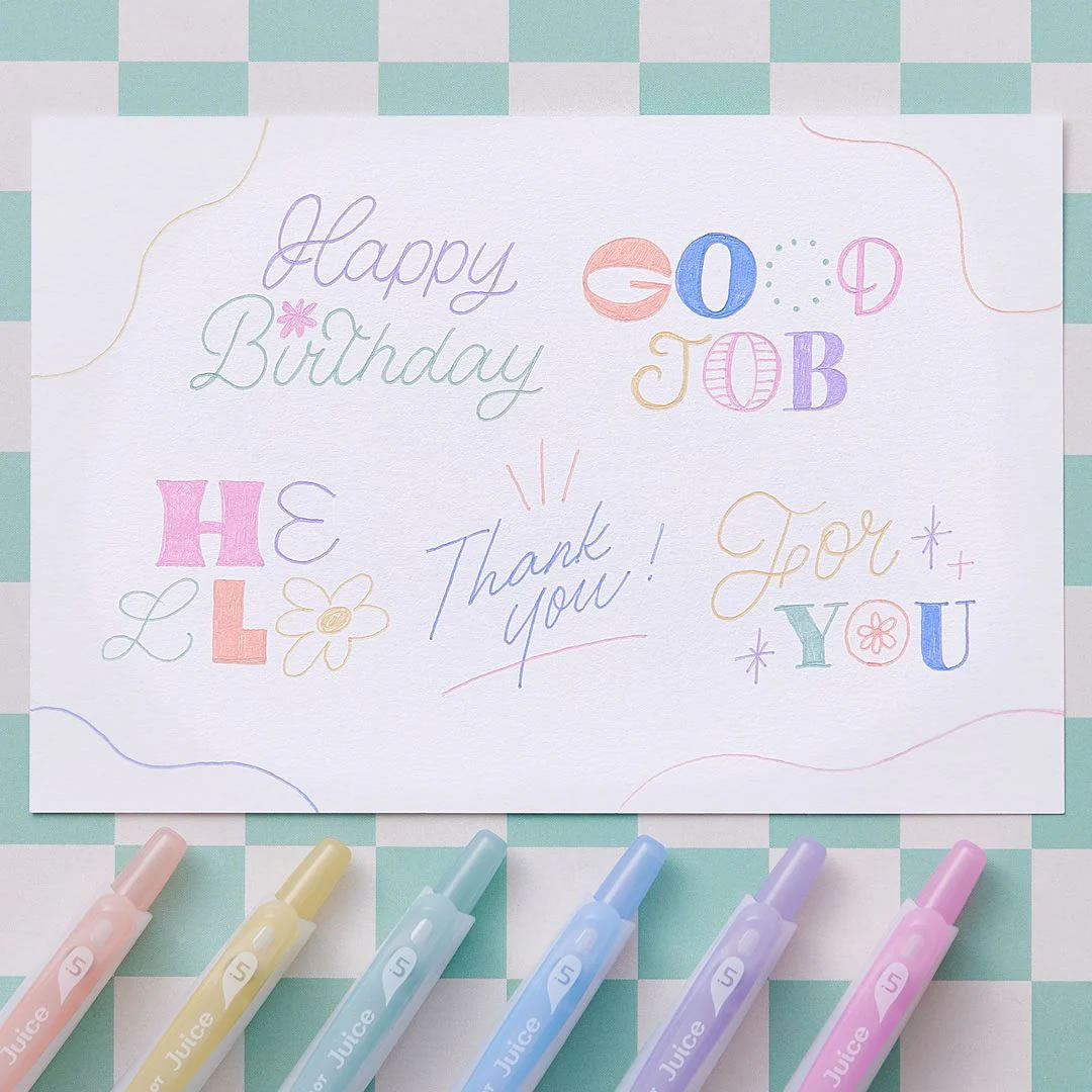 Pilot Juice Dull Colour 0.5mm 6-Color Retractable Gel Ink Pen Set