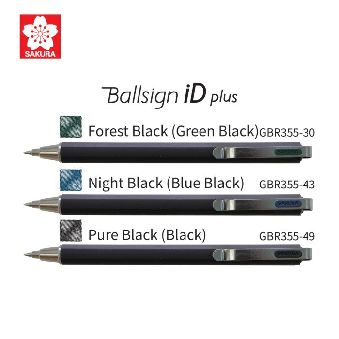 Sakura Ballsign iD plus 0.5mm Ballpoint Pens (Pack of 3)