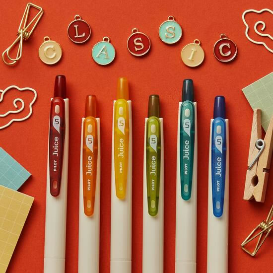 Pilot Juice Classic Colour 0.5mm 6-Color Retractable Gel Ink Pen Set