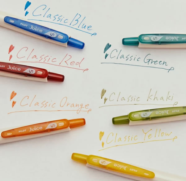Pilot Juice Classic Colour 0.5mm 6-Color Retractable Gel Ink Pen Set