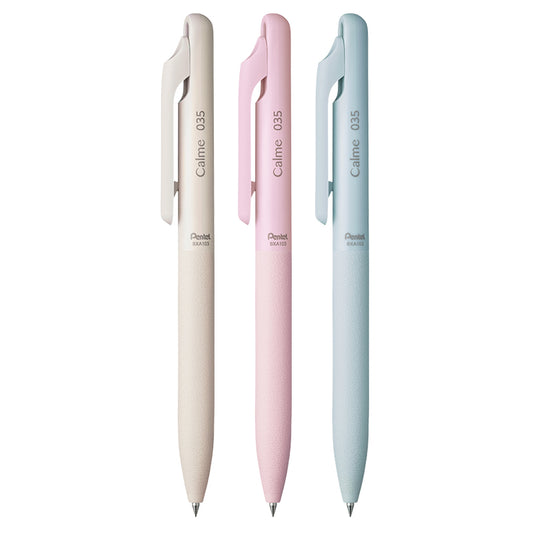 Pentel Calme 0.35mm Silent Black Ink Ballpoint Pens (Pack of 3)