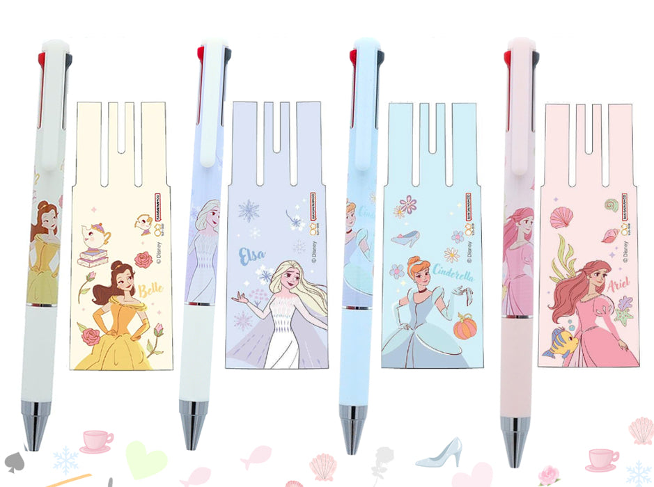 Sun-Star Juice Up 3 Disney Princess 0.4mm 3-Colour Ballpoint Pens (Pack of 4)