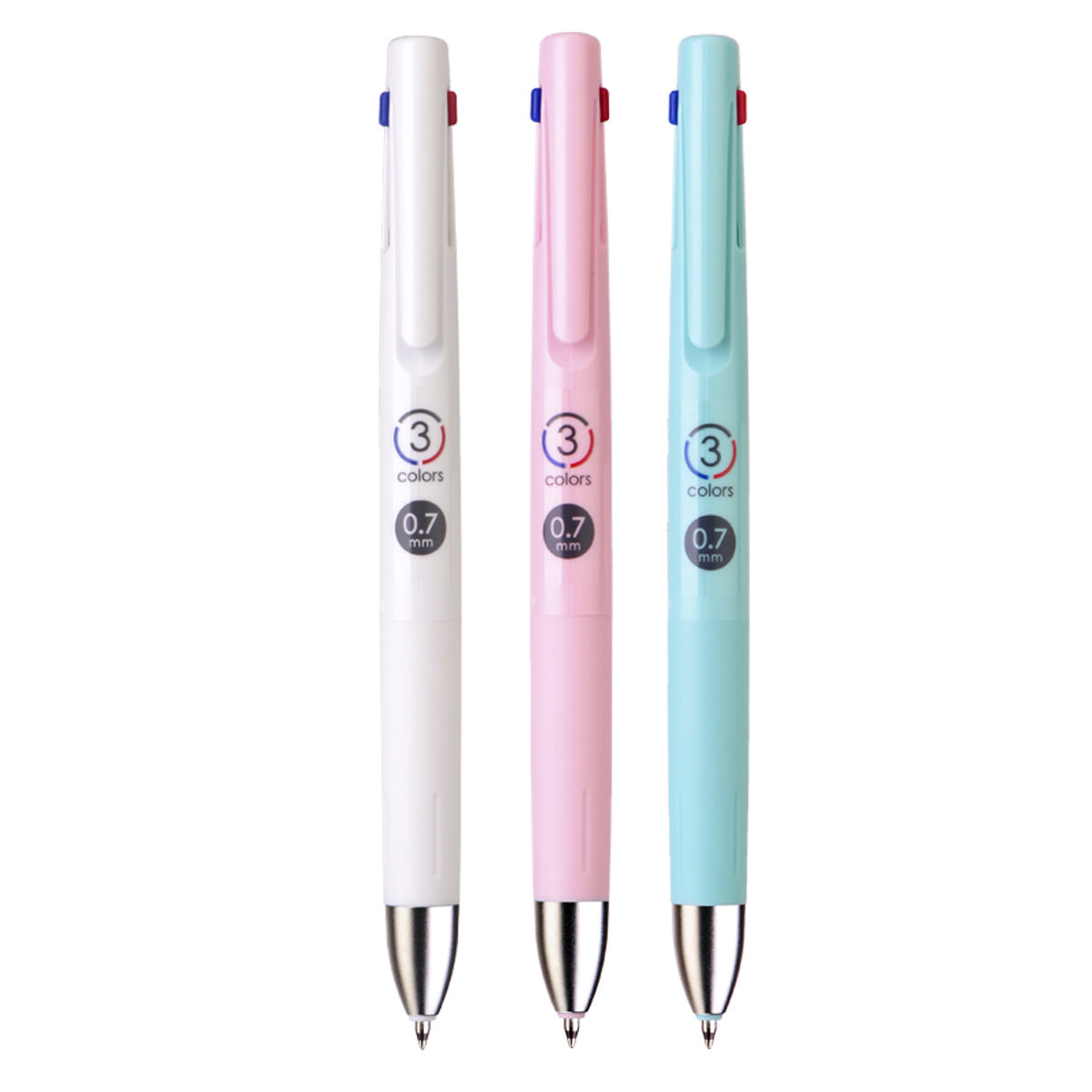 Zebra bLen 3C 0.7mm 3 Colors Ballpoint Pens (Pack of 3)